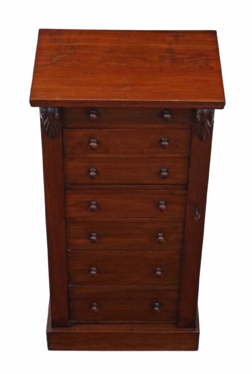 fig 1. Victorian mahogany Wellington chest of drawers
