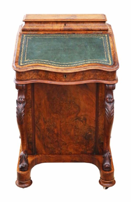 Victorian Burr Walnut Davenport