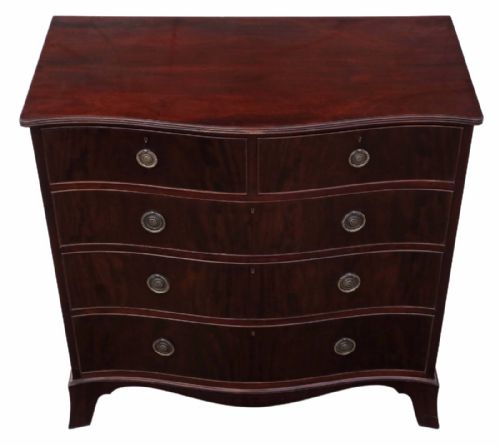 fig 1. Serpentine mahogany chest of drawers