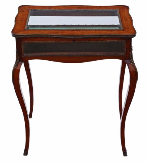 fig 1. French Kingwood ormolu bijouterie display table