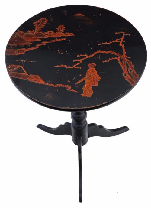 19th Century Decorated Chinoiserie Supper Side or Wine Table