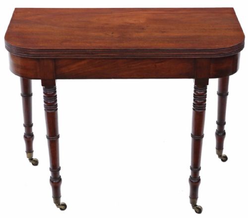 Georgian Mahogany Folding Card Tea Table Console