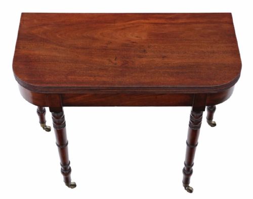fig 1. Georgian mahogany folding card tea table console
