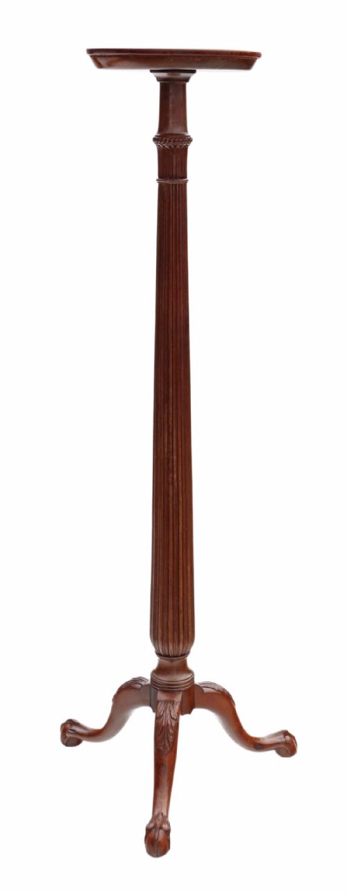 Victorian Mahogany Torchiere Jardiniere Pedestal Stand Plant