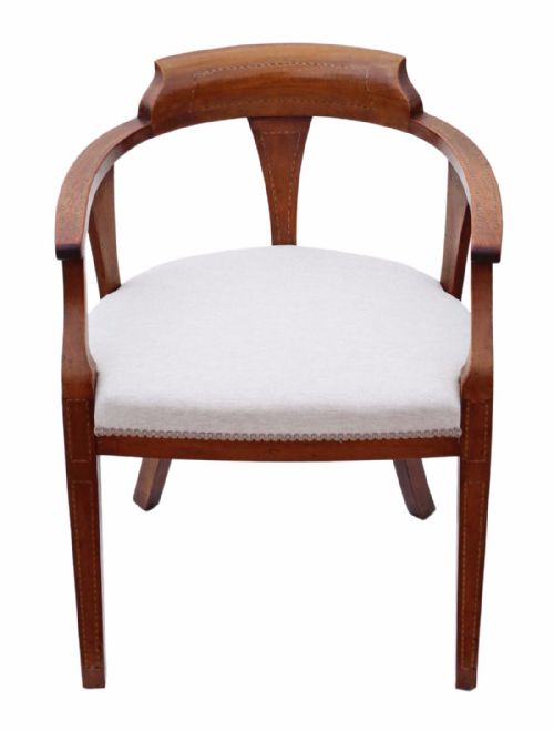 fig 1. Edwardian inlaid mahogany corner tub arm chair