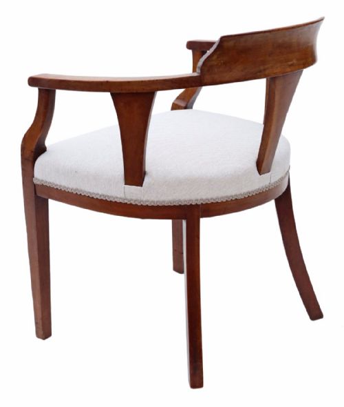 fig 2. Edwardian inlaid mahogany corner tub arm chair