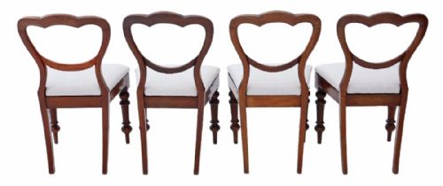 fig 1. Set of 4 Victorian balloon back mahogany dining chairs