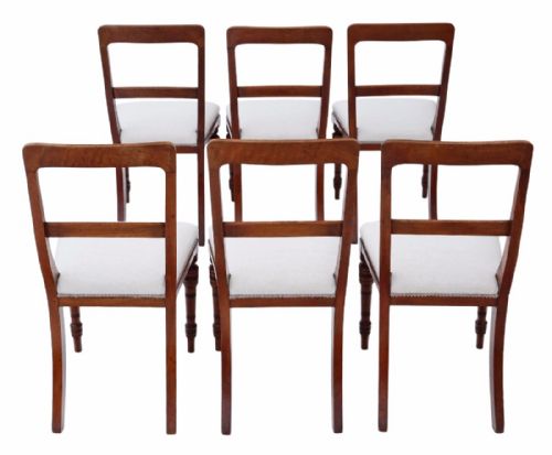 fig 1. Set of 6 mahogany Victorian dining chairs