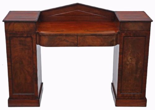 Small Georgian Flame Mahogany Sideboard Chiffonier