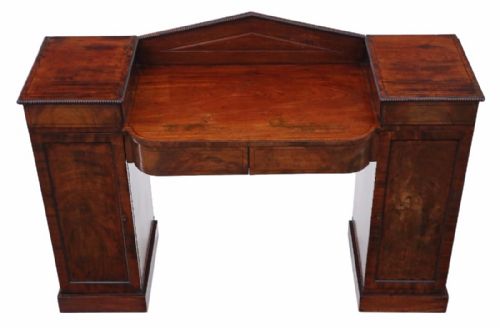fig 1. Small Georgian flame mahogany sideboard chiffonier