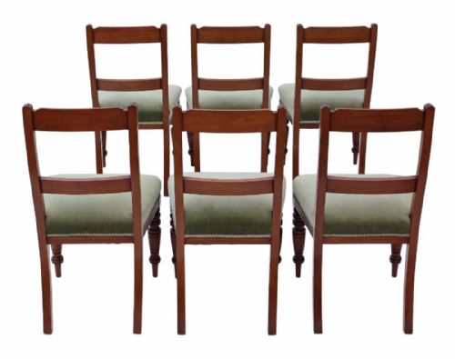 fig 1. Set of 6 Victorian walnut dining chairs