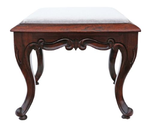 Victorian Solid Rosewood Stool
