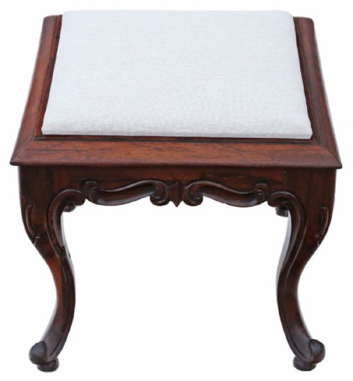 fig 1. Victorian solid rosewood stool