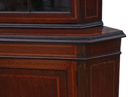 fig 2. Edwardian mahogany glazed corner cupboard display cabinet