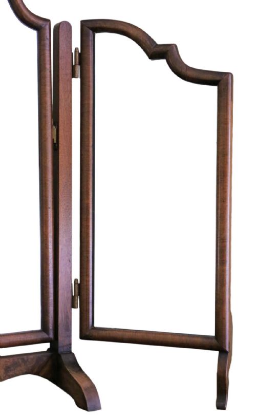 fig 2. Walnut dressing table triple tryptich mirror toilet