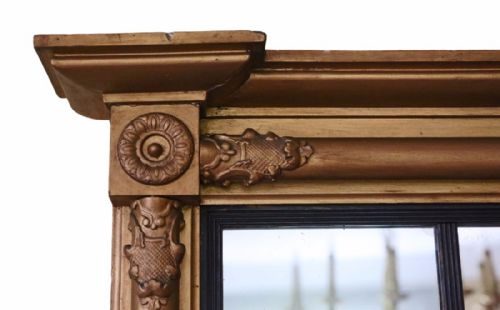 fig 1. Victorian 3 panel wall mirror overmantle