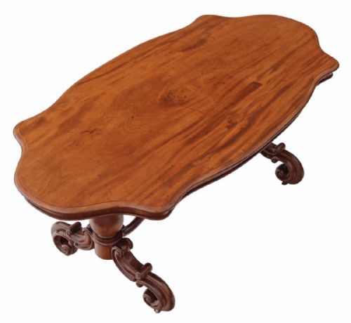 fig 1. Victorian mahogany serpentine centre loo table