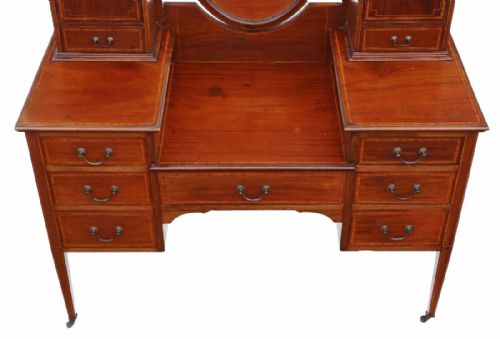 fig 1. Large Edwardian inlaid mahogany dressing table