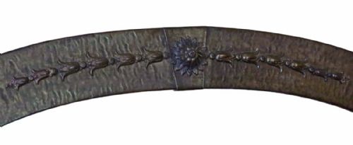 fig 2. Art Nouveau oval bronze wall mirror