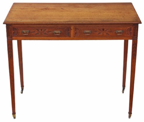 Victorian Carved Walnut Writing Desk