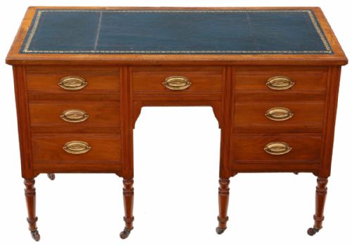 Victorian Walnut Twin Pedestal Desk