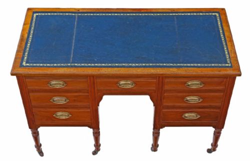 fig 1. Victorian walnut twin pedestal desk