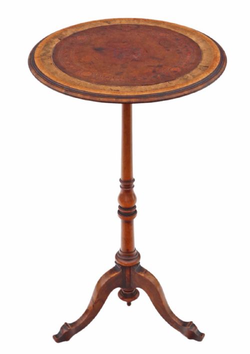 19th Century Walnut and Leather Wine Table