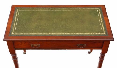 fig 1. Victorian walnut leather writing desk