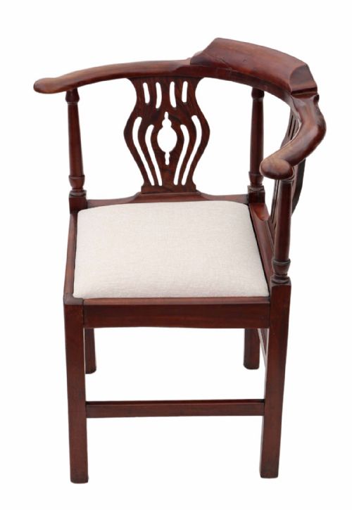 fig 1. Georgian mahogany office elbow chair