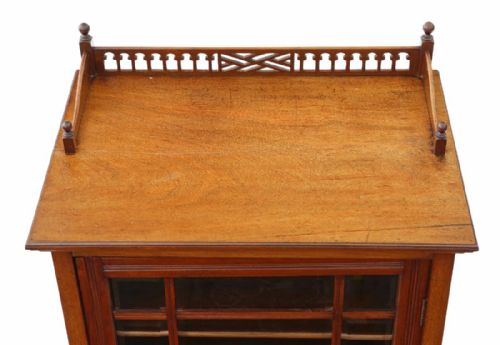 fig 1. Victorian walnut music display cabinet