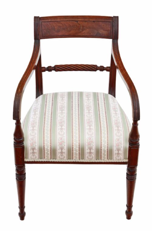 fig 1. Georgian mahogany office elbow chair