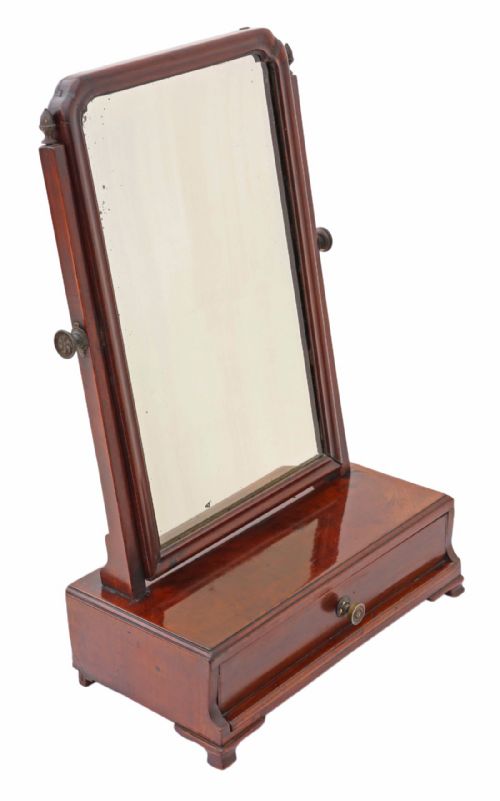 fig 1. Georgian mahogany dressing table toilet swing mirror
