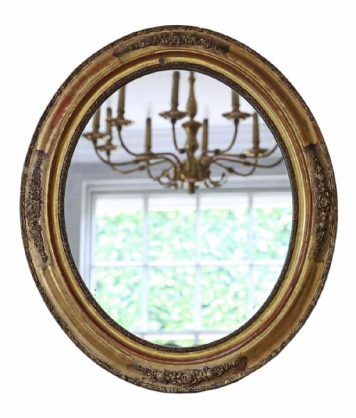 Victorian Oval Gilt Wall Mirror