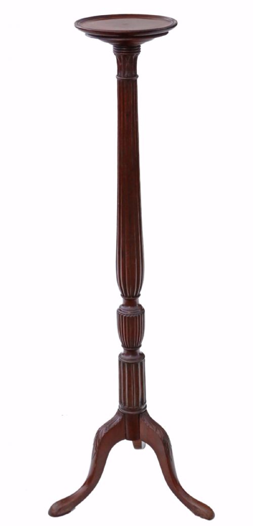 Mahogany Torchiere Plant Stand