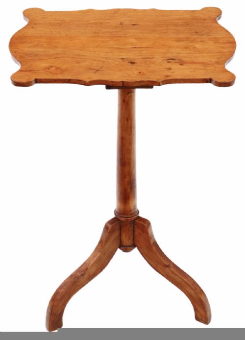 19th Century Shaped Satinwood and Pine Wine Table