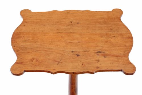 fig 1. 19th Century shaped satinwood and pine wine table