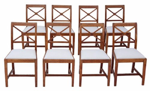Set of 8 Oak Dining Chairs