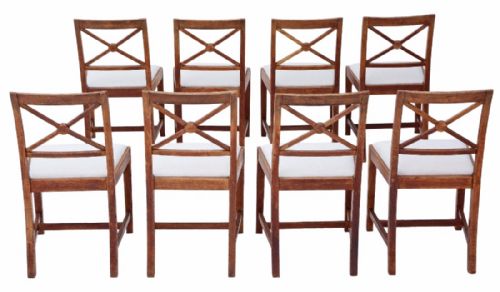 fig 1. Set of 8 oak dining chairs