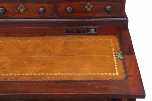 GEORGIAN MAHOGANY HOUSEKEEPER'S CUPBOARD SECRETAIRE - ADDITIONAL PHOTO 5