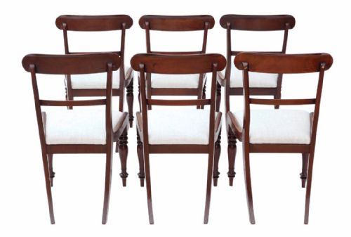 fig 1. Set of 6 Regency mahogany bar back dining chairs