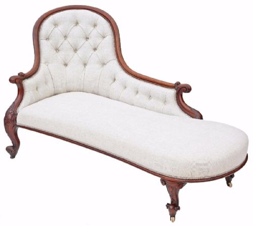 Victorian Mahogany Chaise Longue Sofa