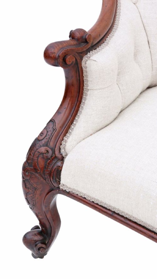 fig 1. Victorian mahogany chaise longue sofa