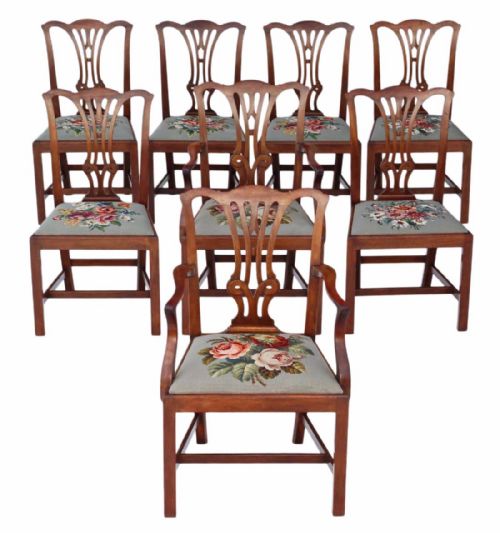 Mahogany Set of 8 Dining Chairs
