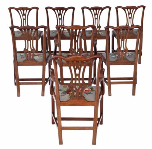 fig 2. Mahogany set of 8 dining chairs