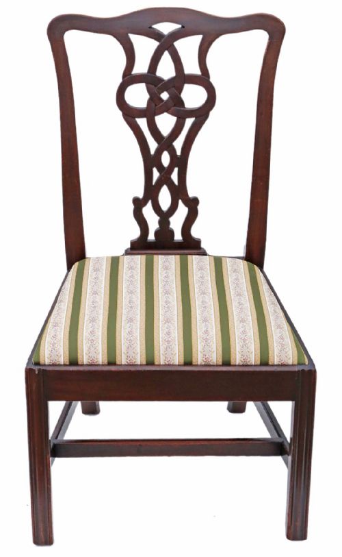 fig 2. Set of 6 Victorian mahogany Chippendale revival dining chairs