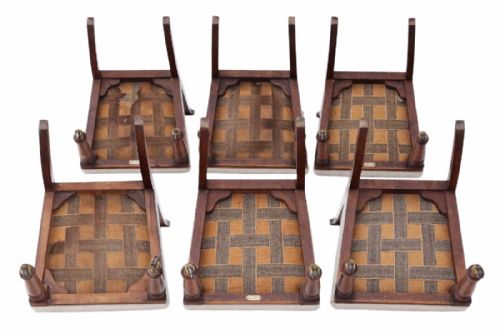 fig 2. Set of 6 oak Art Nouveau dining chairs