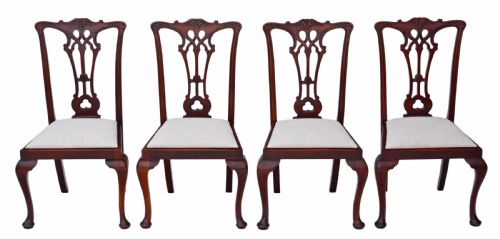 Set of 4 Victorian C1900 Mahogany Dining Chairs