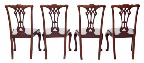 fig 1. Set of 4 Victorian C1900 mahogany dining chairs