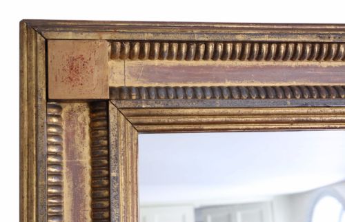 fig 1. Victorian gilt wall mirror 4' x 3'