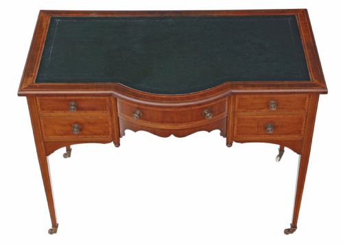 fig 1. Victorian inlaid mahogany desk or writing table